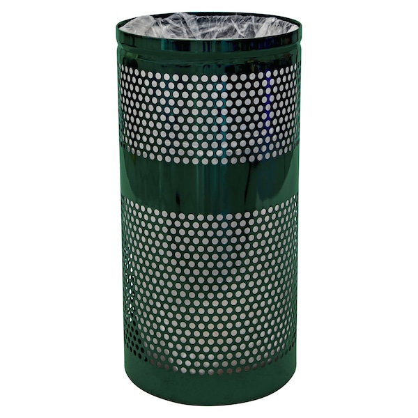 Ex-Cell Kaiser 20-Gal. Receptacle - Steel, Hunter Green Gloss WR-22R HGR - main